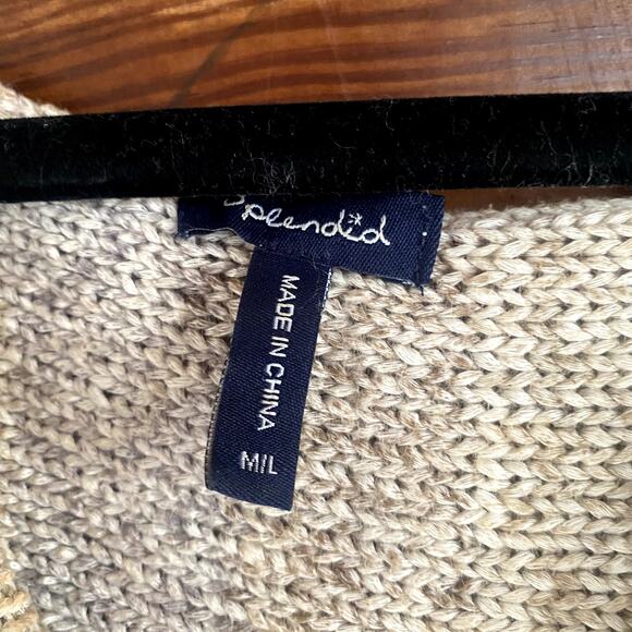 Splendid Knitted 1/2 Sleeve Hoodie - Size M/L - Picture 2 of 3